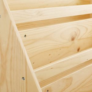 Étagère contemporaine en pin à un seul côté avec 4 étagères, support naturel pour cuisine moderne et autres meubles pour enfants - Product Image 4