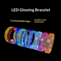 Bracelets LED lumineux qui brillent dans le noir, bracelets clignotants, bâtons lumineux à bulles pour fêtes, concerts, événements, mariages