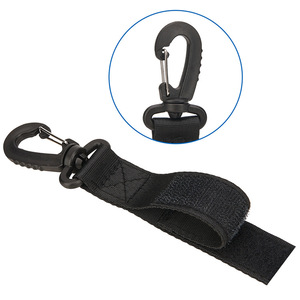 Sangle de crochet de bateau en nylon noir avec mousqueton pour kayak, canoë, paddleboard, accessoires de sports nautiques - Product Image 4