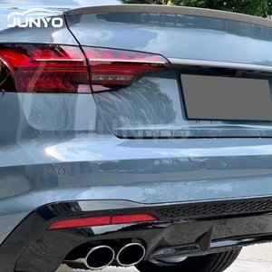 Kit carrosserie Junyo modifié, diffuseur de pare-chocs arrière à quatre sorties, lèvre arrière noire brillante, embout d'échappement pour <span class=keywords><strong>Audi</strong></span> A4 <span class=keywords><strong>S4</strong></span> 2020-2025 - Product Image 4