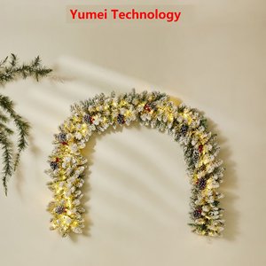 <b>Christmas</b> flower head, <b>Christmas</b> wreath, flocked <b>Christmas</b> decorations, hot-selling <b>Christmas</b> red berries, pine cones, rattan - Product Image 4
