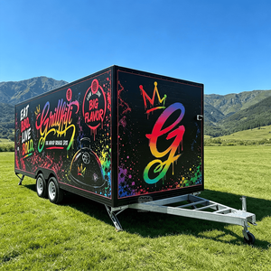 Amerikan Food Truck Snack Fried Chicken Wings Cart Bbq Grill Street Mobile Beverage <b>Trailer</b> Commercial Service Window Food Cart - Product Image 5