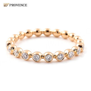 แหวนทอง 18K 14K ขนาด 1.7 มม. ทรงกลมเจียระไนแบบบริลเลียนท์ สี DEF ระดับความสะอาด VVS ประดับเพชรโมอิสซาไนต์ แหวนทองเรียบง่ายสำหรับผู้หญิง แหวนแต่งงาน - Product Image 1