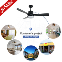 Ventilateur de plafond intelligent de haute qualité avec lumière LED, compatible avec l'application Wifi et la commande vocale, vente en gros