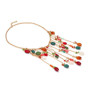 Nuevo Collar de Borlas Estilo Bohemio de Moda |   Cadenas de Cuentas de Circonio con Diseño de Dibujos Animados, Joyería Multicolor, Unisex, Venta al Por Mayor - Product Image 2