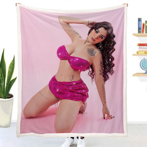 Coperta da Viaggio in Pile con Stampa Sublimatica MEXICAN Karely Ruiz, <span class=keywords><strong>Design</strong></span> Stampato con Cartoni Animati, Coperta in Poliestere - Product Image 2