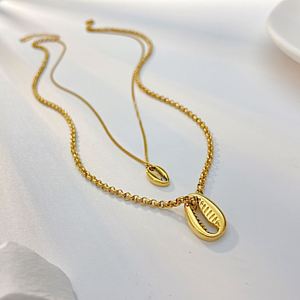 Collares de Cadena de Eslabones de Dos Capas, Chapados en Oro de 18K, de Acero Inoxidable 316L, Hipoalergénicos, de Aleación de Zinc, Joyería de Moda de Lujo - Product Image 3
