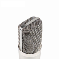 Micrófono de condensador de mano de diafragma grande de alta calidad patrón Polar cardioide con cable Metal duradero para grabación