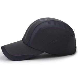 Baseball Cap Spliced Mesh Quick Dry Duckbill Sun Protection Unisex Outdoor Sports Hat Black - Product Image 2