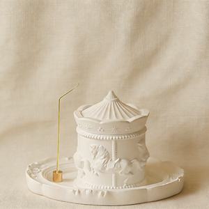 Bougie en cire de soja artisanale à l'aromathérapie, design carrousel, ornements de niche raffinés, pour anniversaire, Thanksgiving, Noël, cadeau pour filles, en barres - Product Image 2