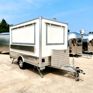 Camion de restauration électrique en acier inoxydable - Chariot mobile à 4 roues avec lumières LED pour hot-dogs, glaces, restauration rapide, marché nocturne, rue - Product Image 4