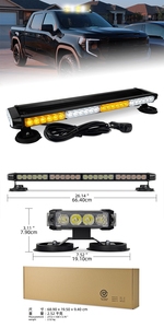 Barra de Luces LED de Emergencia para Techo, Doble Cara, Luz Intermitente de Advertencia, Luces de Seguridad Blancas de Alta Intensidad Prismáticas - Product Image 2