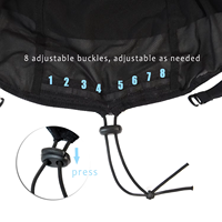 1 pièce Bonnet de perruque en maille noire, avec cordon de serrage 3/4, entièrement ajustable, en Spandex respirant, maintien ferme