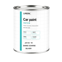 Peinture automobile acrylique 1K SHINE COARSE SILVER, couche de finition de réparation haute performance, application uniforme, LUMORA 4L, pulvérisation, usage commercial