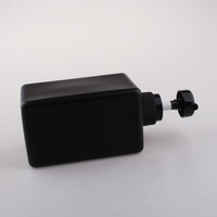 Bouteille en mousse de luxe 500ml carré HDPE noir mat bouteilles moussantes de savon liquide pompe à lotion pour le corps à presser doux emballage cosmétique