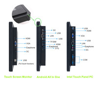 Nuevo Monitor Táctil Industrial de Marco Abierto de 27 Pulgadas, Pantalla Plana Integrada IP65 Resistente al Agua, Pantalla 4K de Alto Brillo, USB DVI