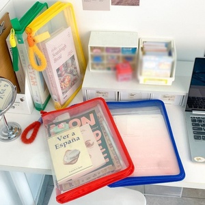 2025 thiết kế mới A4 tập tin trong suốt thư mục văn phòng trường PVC tài liệu Túi Dây Kéo Túi pouch máy tính xách tay bút chủ thư mục - Product Image 2