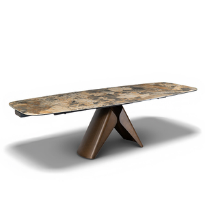 <span class=keywords><strong>Mesa</strong></span> de <span class=keywords><strong>Comedor</strong></span> <span class=keywords><strong>Extensible</strong></span> de Estilo Retro con Base de Metal y Tapa de Losa de Roca, <span class=keywords><strong>para</strong></span> 8 a <span class=keywords><strong>10</strong></span> <span class=keywords><strong>Personas</strong></span>, en Oferta - Product Image 5