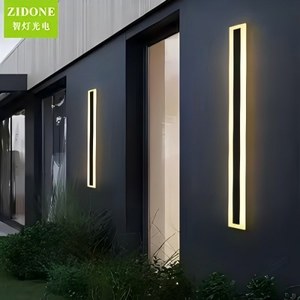 Applique murale LED extérieure longue en aluminium, étanche IP65, design moderne carré, pour jardin, hôtel, villa, éclairage linéaire - Product Image 1