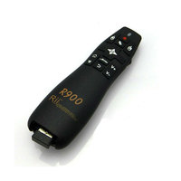 Souris sans fil Rii Air Mouse PPT Presenter R900 avec gyroscope six axes, pointeur laser rouge, portée de contrôle de 15 m et logo personnalisé