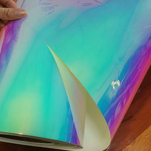لفة فينيل بلاستيكية ناعمة قابلة للطباعة بعرض 50 سم بألوان قوس قزح متغيرة اللون ومضيئة في الظلام للتغليف والتعبئة بالجملة - Product Image 6