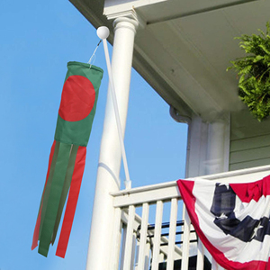 Custom Polyester Bangladesh <b>Flag</b> WindSock Digital Printed Flying Wind Socks for Yard Garden Porch - Product Image 3