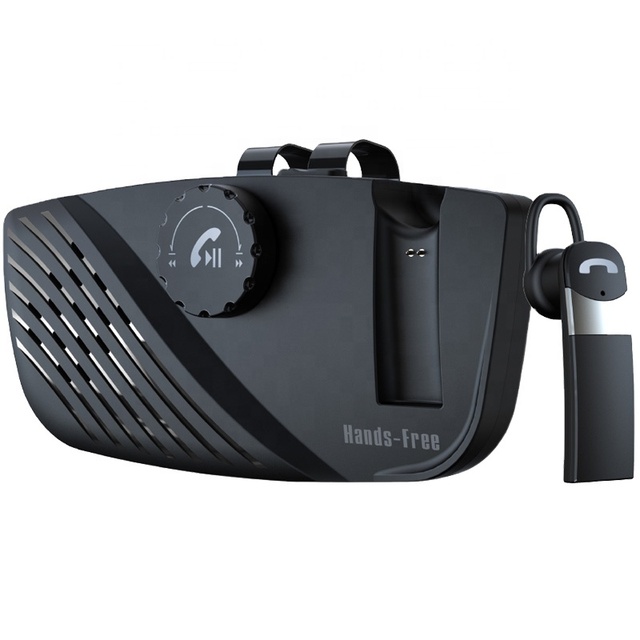2 in 1 Sun Visor Wireless Speaker Siri Loudspeaker Handsfree Speakerphone Bluetooth Car Kit Earphone