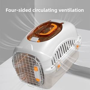 Sac de transport portable en PVC à motif uni et respirant pour chats, utilisation extérieure, accessoires de voyage en voiture à parois souples - Product Image 5