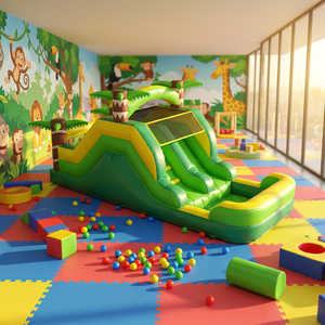 Venta caliente Parque infantil comercial Curso de obstáculos Castillo inflable Tema de unicornio - Product Image 6
