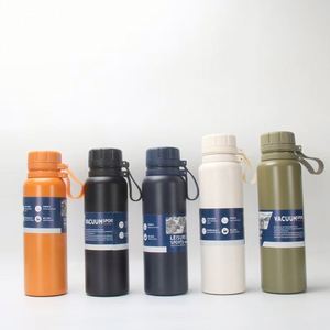 Customized 650/800ml Outdoor Sports Gym Insulated <b>Flask</b> <b>Bottle</b> Double Wall Stainless Steel Water <b>Bottles</b> with Strap Lid - Product Image 1