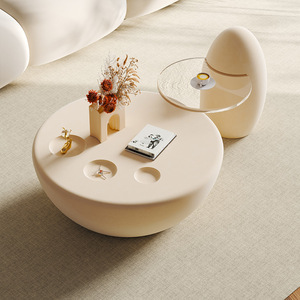 Mesa de centro pequeña roja de red de estilo crema moderna, sentido artístico avanzado, combinación de garra de gato bonita <span class=keywords><strong>para</strong></span> decoración moderna del hogar - Product Image 4