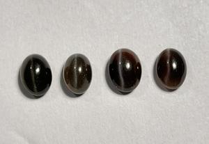 Cabujón de ojo de gato de espectrolita Natural, 5 uds., corte ovalado, piedra preciosa suelta, tratada térmicamente para producción de joyería a granel - Product Image 5