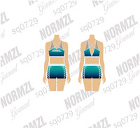 Soutien-gorge de sport et short Sparkle Cheer avec strass, vêtements d'échauffement pour l'entraînement, logo d'équipe, haut actif