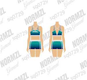 Reggiseno Sportivo e Pantaloncini Sparkle Cheer con Strass, Abbigliamento da Allenamento con Logo della Squadra, Top Attivo - Product Image 3