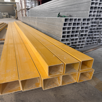 Tube carré GRP à haute résistance diélectrique, profilé en fibre de verre extrudé anti-UV pour support de câble d'armoire électrique