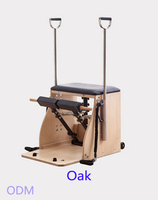 Chaise Wunda de Pilates professionnelle en bois de chêne avec pédale fendue pour l'alignement de la colonne vertébrale et le renforcement du tronc en studio – Équipement de yoga