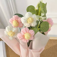 Bouquet de fleurs en peluche en stock, en vente en gros, dans un panier seau portable, pour la Saint-Valentin, la fête des enseignants, la fête des femmes, cadeau