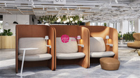 Yicheng Beauty Vente en gros Cabine de réception privée Immeuble de bureaux Pods de réunion Canapé modulaire à prix bon marché
