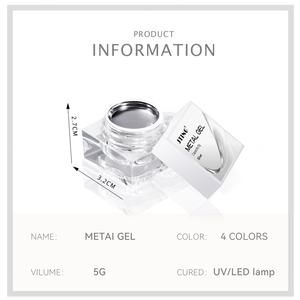 JTING <b>Top</b> Quality High End 4 Colors Gold and Sliver Metal Effect Mirror <b>Metallic</b> Nail Gel Polish OEM Esmaltes De Gel <b>Metallic</b> - Product Image 5