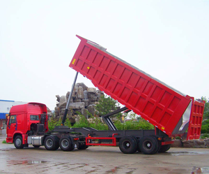 Remorque benne basculante arrière robuste avec vérin hydraulique, 45 mètres cubes, 50 tonnes, 2 essieux, à vendre - Product Image 3