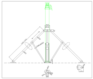 And AC Automatic Lifting up 1.8m 4.5m 6.0m Top Roof Building Fixed Telescopic Cctv Camera Aluminum Mast <b>Pole</b> TAL-P3-1.15-10 Tele - Product Image 6