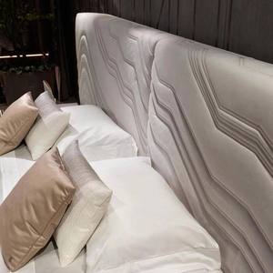 Juego de Muebles de Dormitorio Modernos de Lujo, Cama King Size con Cabecera Grande, Mesita de Noche de Diseño para Villa, Solución Integral para Suite Principal - Product Image 4