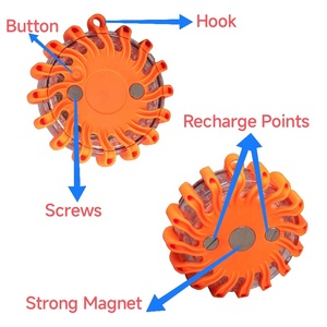 <span class=keywords><strong>6</strong></span> Gói 16 LED Xe Khẩn Cấp LED An Toàn Ánh Sáng Cảnh Báo Đèn Hiệu Đèn Có Thể Sạc Lại Đường Pháo Sáng Cho Giao Thông Xe Tải Cảnh Báo Đường Nguy Hiểm - Product Image 3