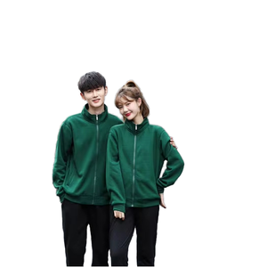 เสื้อฮู้ดซิปคอตั้งผ้าฝ้ายหนาน้ำหนัก 500 กรัม รุ่นปี 2026 ทรงหลวม สไตล์ฝรั่งเศส เหมาะสำหรับฤดูหนาว ปักลาย  สำหรับคู่รัก  แบบสปอร์ต - Product Image 1