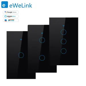 E-welink APP intelligent switch US standard intelligent touch switch supports Alexa WIFI wall switch