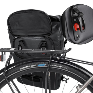 Bolsa Impermeable <span class=keywords><strong>para</strong></span> <span class=keywords><strong>Bicicleta</strong></span> 3 en 1 de 25L, <span class=keywords><strong>Mochila</strong></span> con Sistema de Conexión Rápida, Reflectante y Resistente <span class=keywords><strong>para</strong></span> <span class=keywords><strong>Bicicleta</strong></span> Eléctrica/<span class=keywords><strong>Bicicleta</strong></span> Urbana - Product Image 3