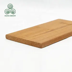 MUMU Exterior Siberian Hardwood Sandwich Wood Wall Panel Slat Cladding Decorative Outdoor Wooden Floor Tiles Decking