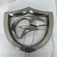 Lettres en relief LED rétroéclairées personnalisées, enseigne en métal, miroir argenté, IP65, étanche, affichage de logo pour bureau, magasin, extérieur