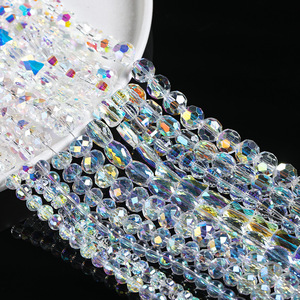 Glass Crystal Loose Beads Mixed Shapes Electroplated For Jewelry Making - Product Image 2