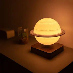 Nordic Black Modern Smart Living Room RGB Led camera da letto levitante magnetico lampada da tavolo galleggiante saturno